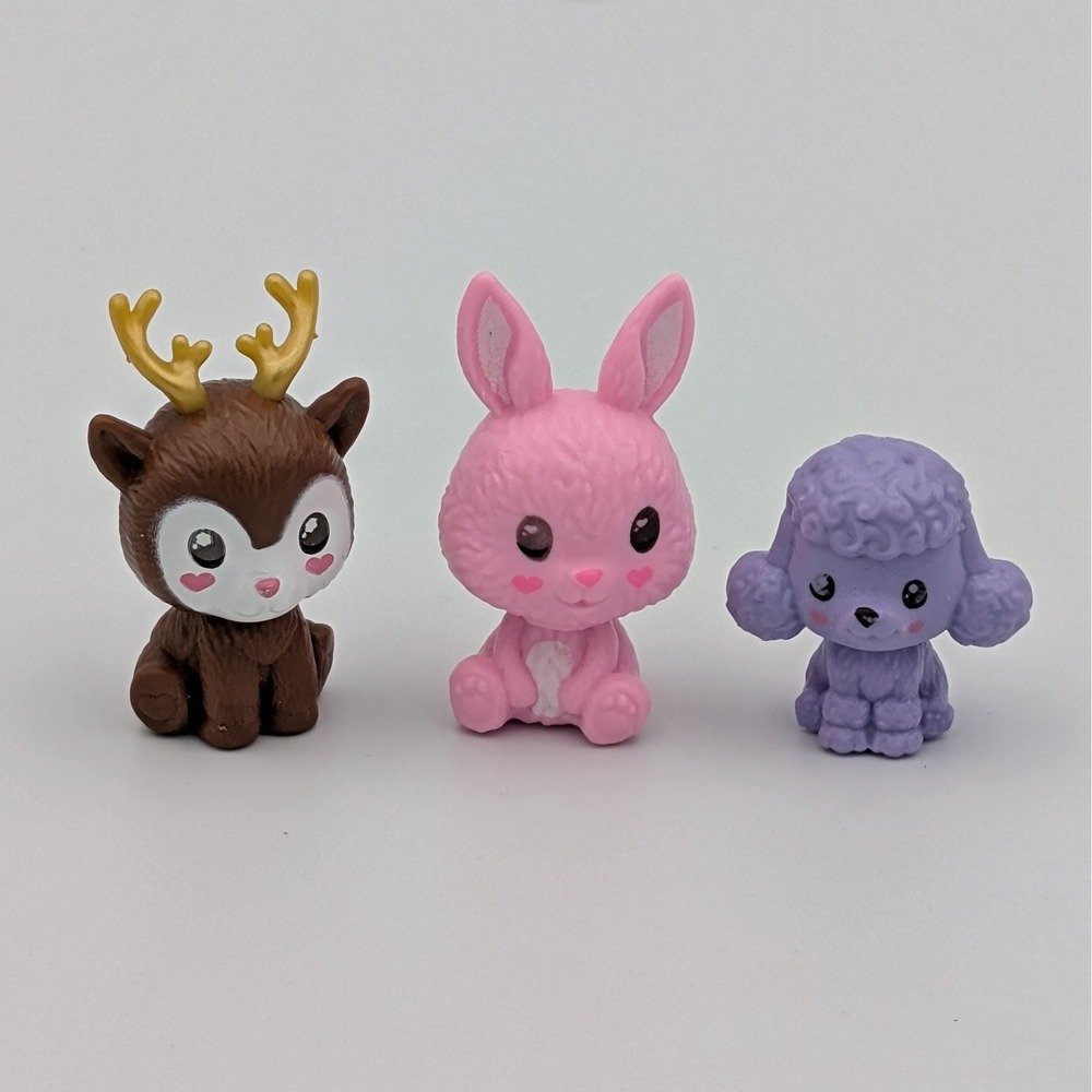 Barbie Color Reveal Pet Series 1 Lot Pink Bunny Purple Poodle Brown Deer Kawaii